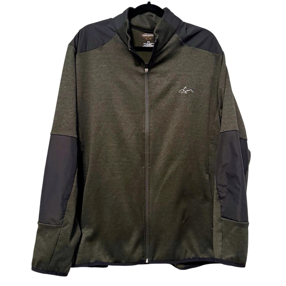 Greg Norman For Tasso Elba Water Resistant Hydrotech Jacket Green Black Size XXL